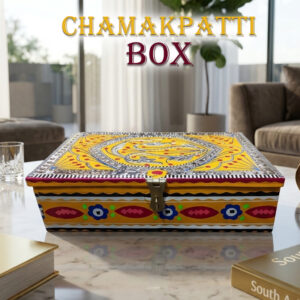 Chamakpatti Box: Real Truck Art Design for Storage and Decoration (W-27, H-19 cm)