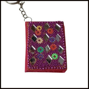 Handmade Decorative Book Key Chain – Traditional Art Design