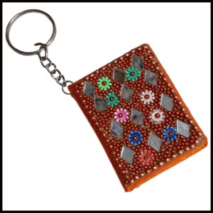 Handmade Decorative Book Key Chain – Traditional Art Design