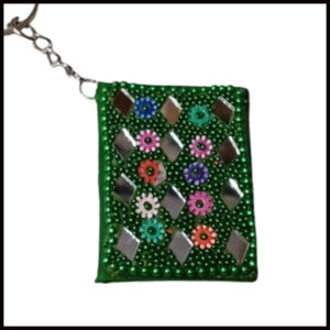 Handmade Decorative Book Key Chain – Traditional Art Design