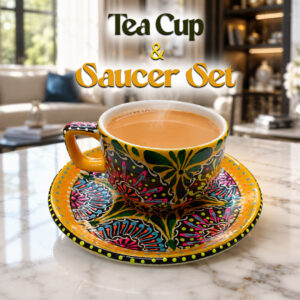 Hand-Painted Truck Art Tea Cup and Saucer Set