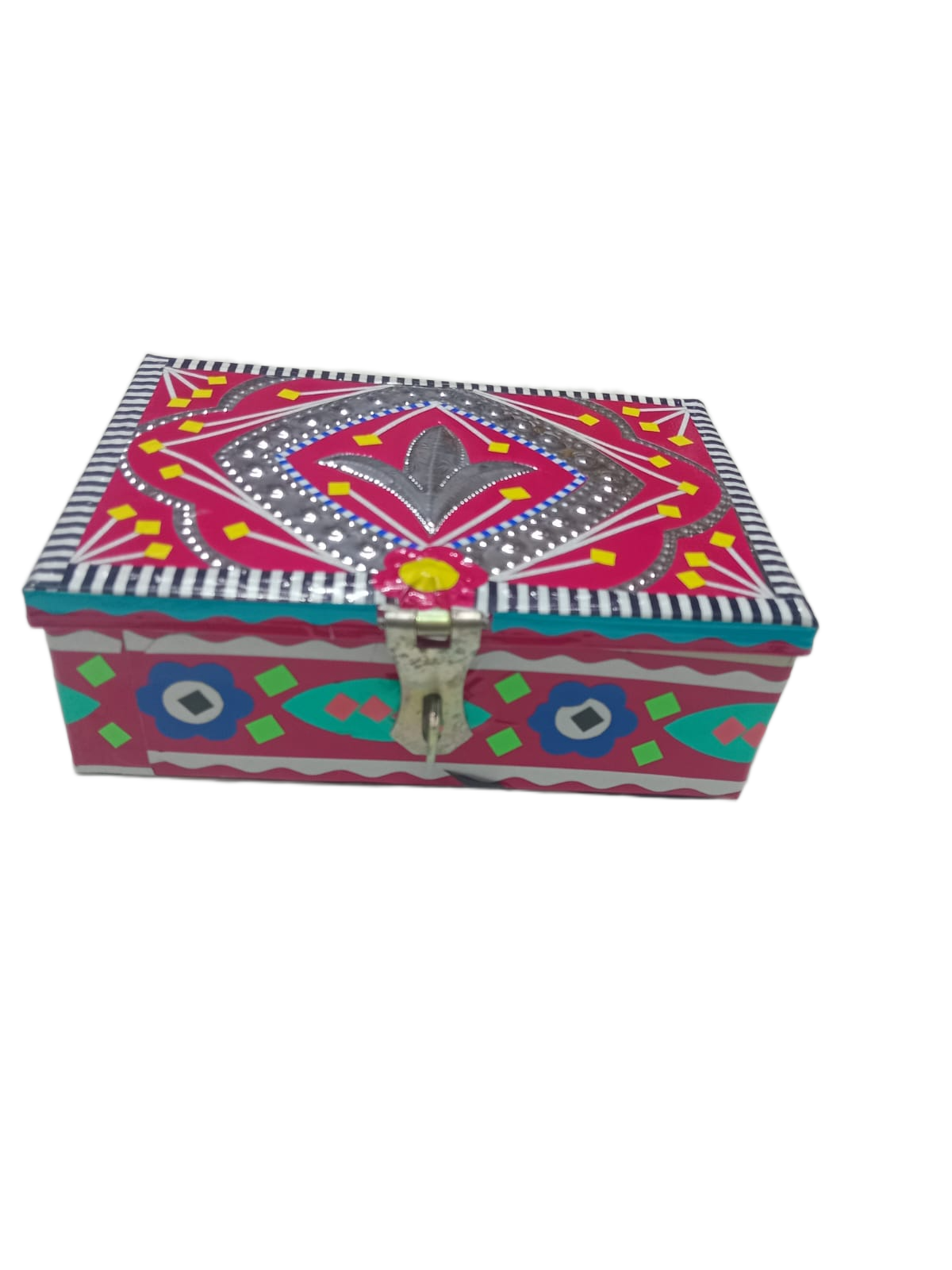 Chamakpatti Box: Real Truck Art Design for Storage and Decoration (W-16, H-11 cm) - Image 5