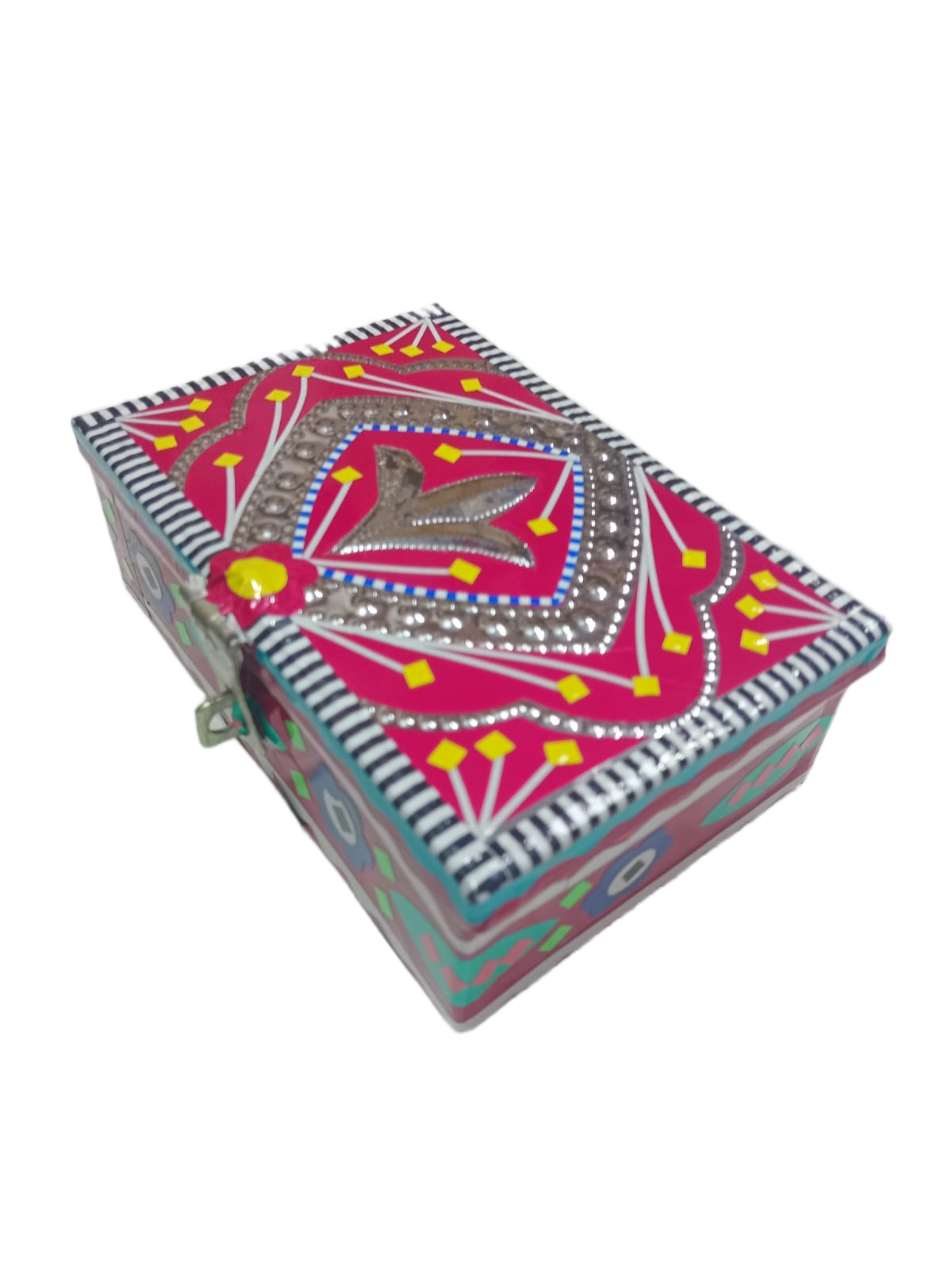 Chamakpatti Box: Real Truck Art Design for Storage and Decoration (W-16, H-11 cm) - Image 7