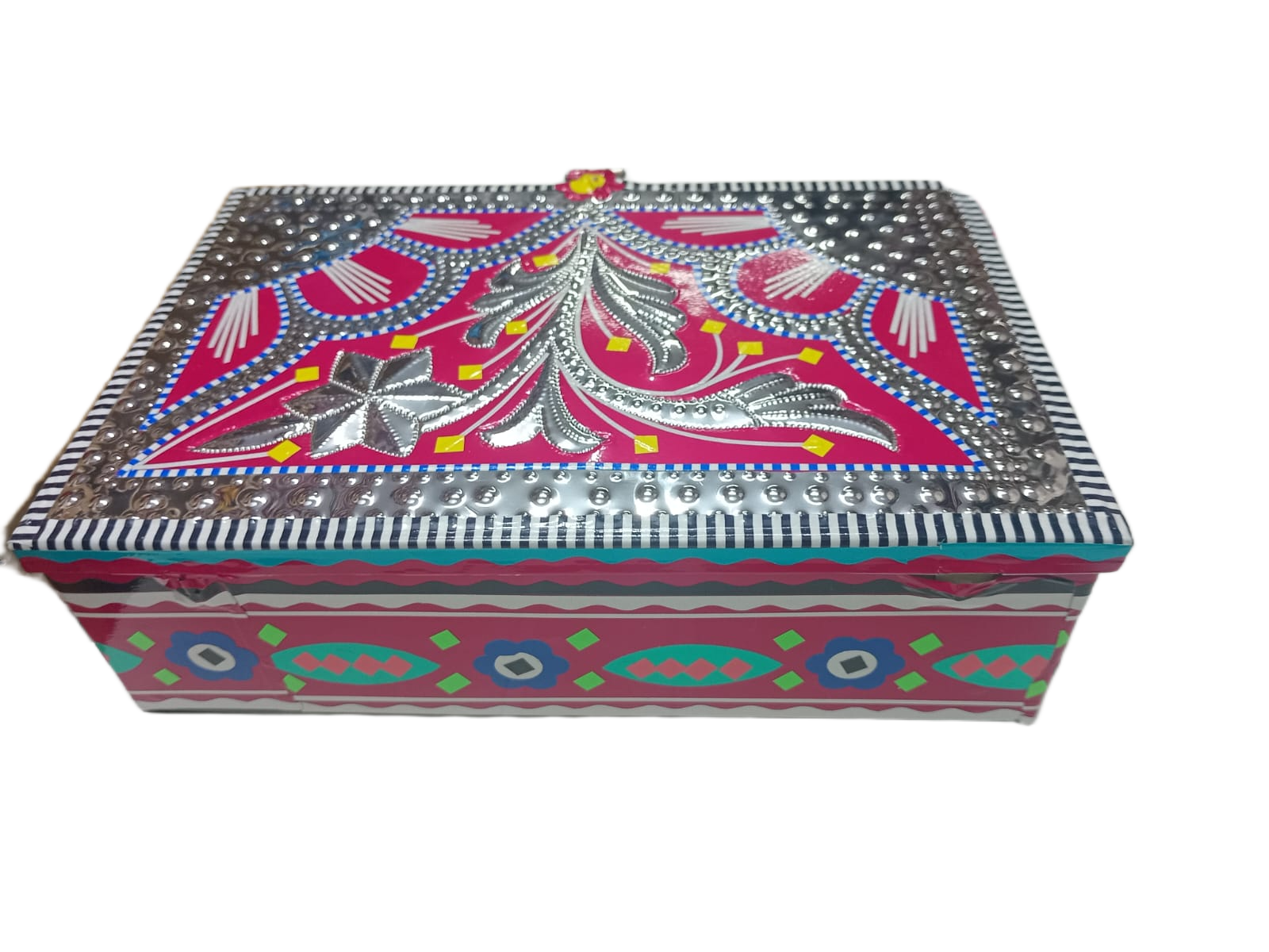 Chamakpatti Box: Real Truck Art Design for Storage and Decoration (W-25, H-17 cm) - Image 5