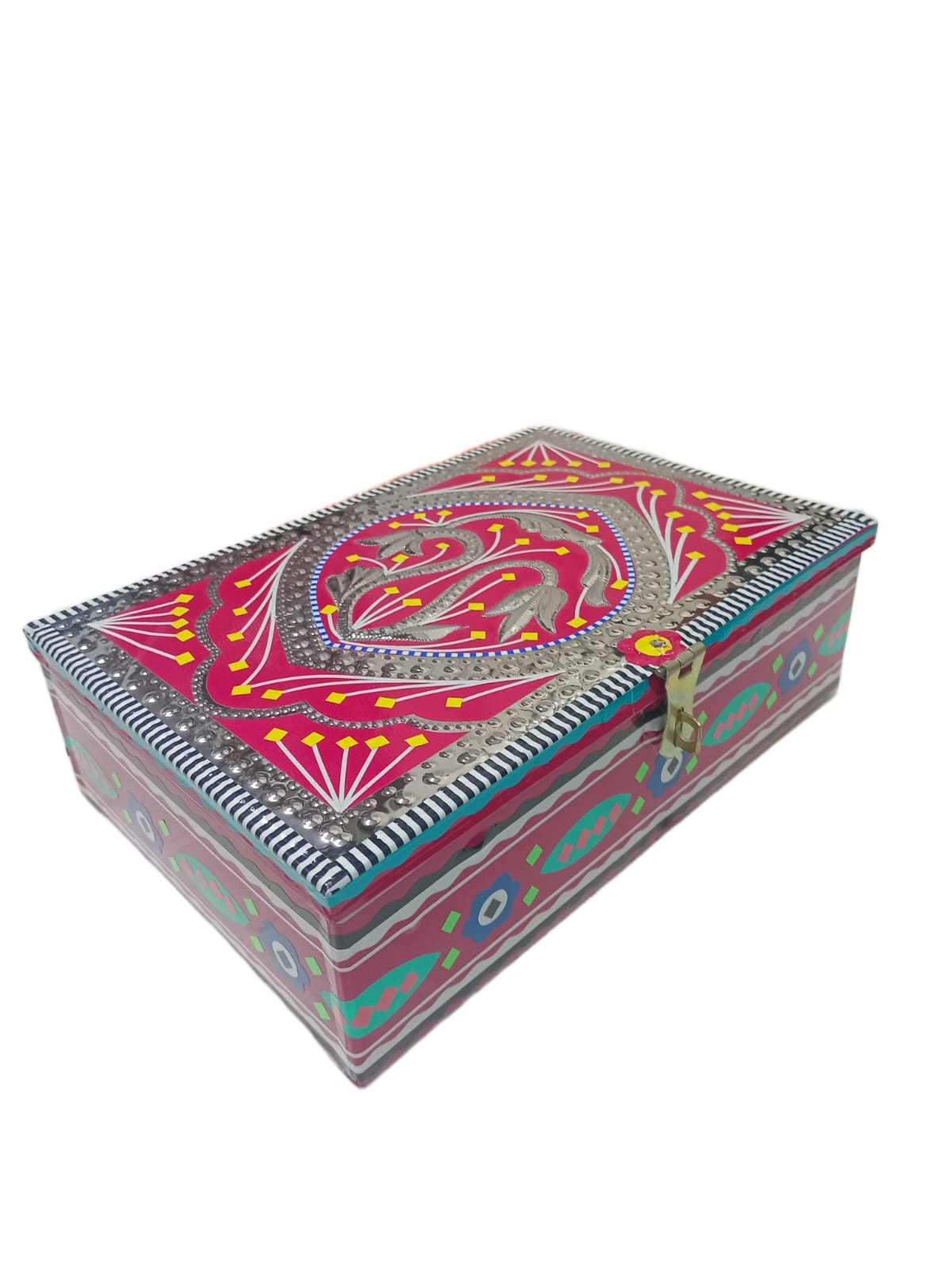 Chamakpatti Box: Real Truck Art Design for Storage and Decoration (W-27, H-19 cm) - Image 6