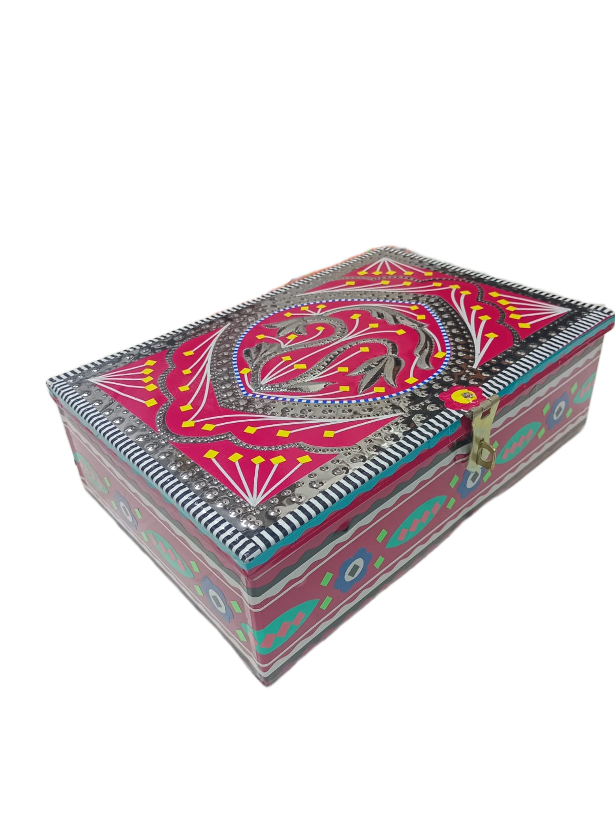 Chamakpatti Box: Real Truck Art Design for Storage and Decoration (W-27, H-19 cm) - Image 7