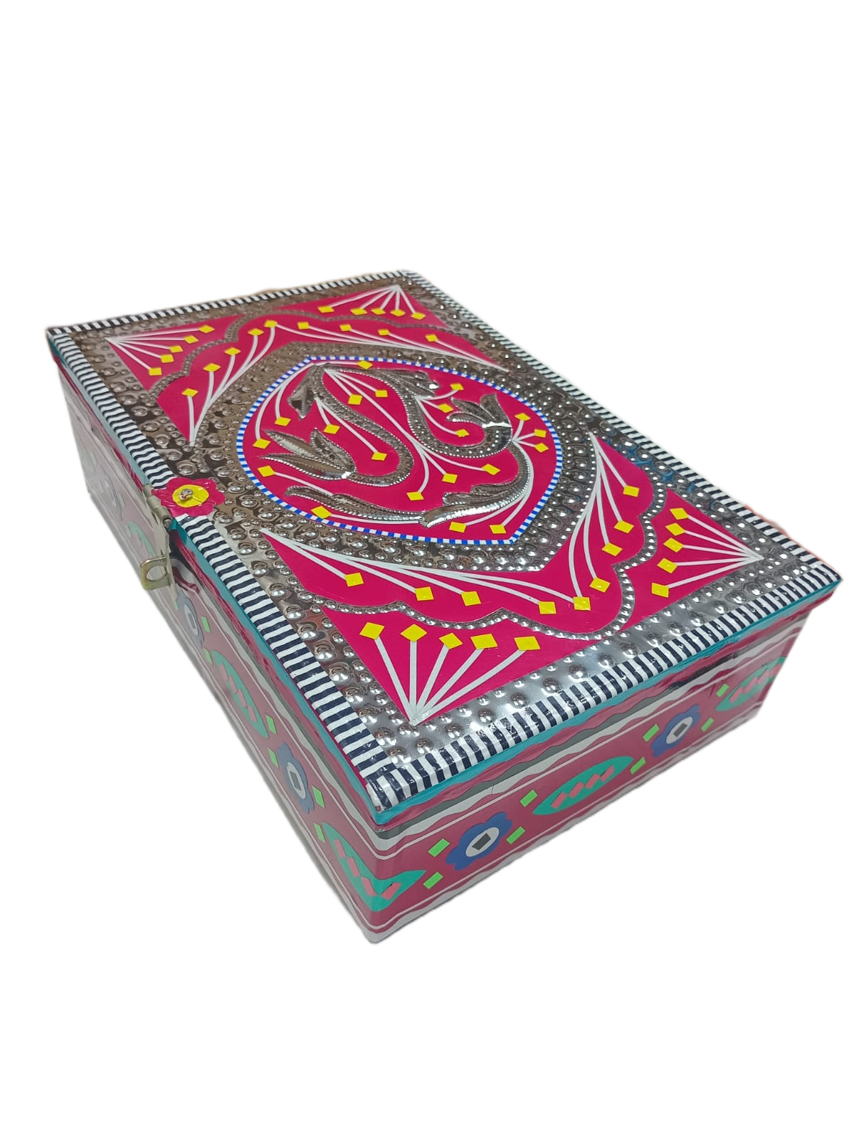 Chamakpatti Box: Real Truck Art Design for Storage and Decoration (W-27, H-19 cm) - Image 8