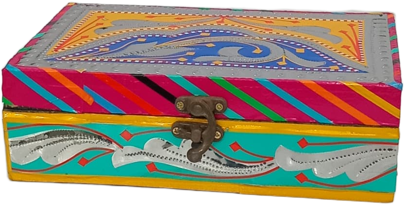 Chamakpatti Box: Real Truck Art Design for Storage and Decoration (W-20, H-12.5 cm) - Image 3