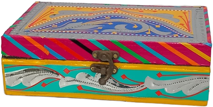 Chamakpatti Box: Real Truck Art Design for Storage and Decoration (W-20, H-12.5 cm) - Image 4
