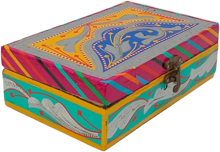 Chamakpatti Box: Real Truck Art Design for Storage and Decoration (W-20, H-12.5 cm) - Image 5