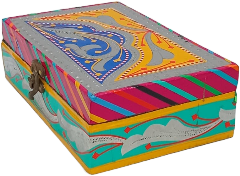Chamakpatti Box: Real Truck Art Design for Storage and Decoration (W-20, H-12.5 cm) - Image 6