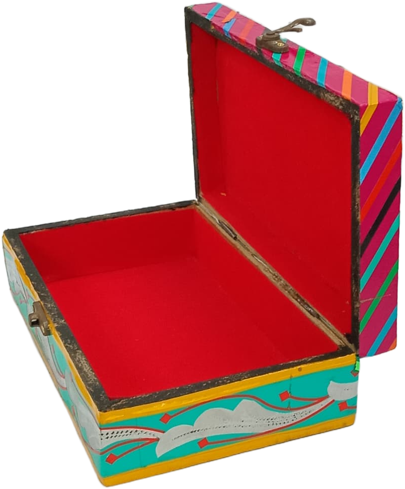 Chamakpatti Box: Real Truck Art Design for Storage and Decoration (W-20, H-12.5 cm) - Image 8