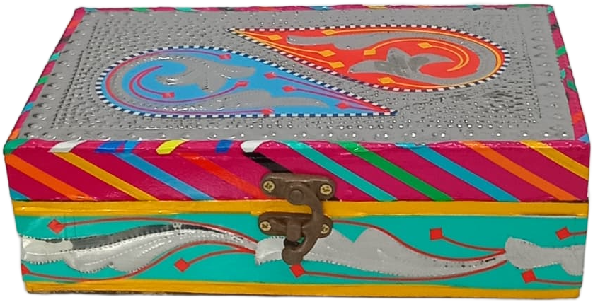 Chamakpatti Box: Real Truck Art Design for Storage and Decoration (W-20, H-12.5 cm) - Image 3