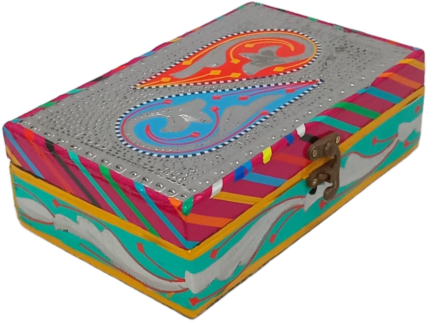 Chamakpatti Box: Real Truck Art Design for Storage and Decoration (W-20, H-12.5 cm) - Image 5