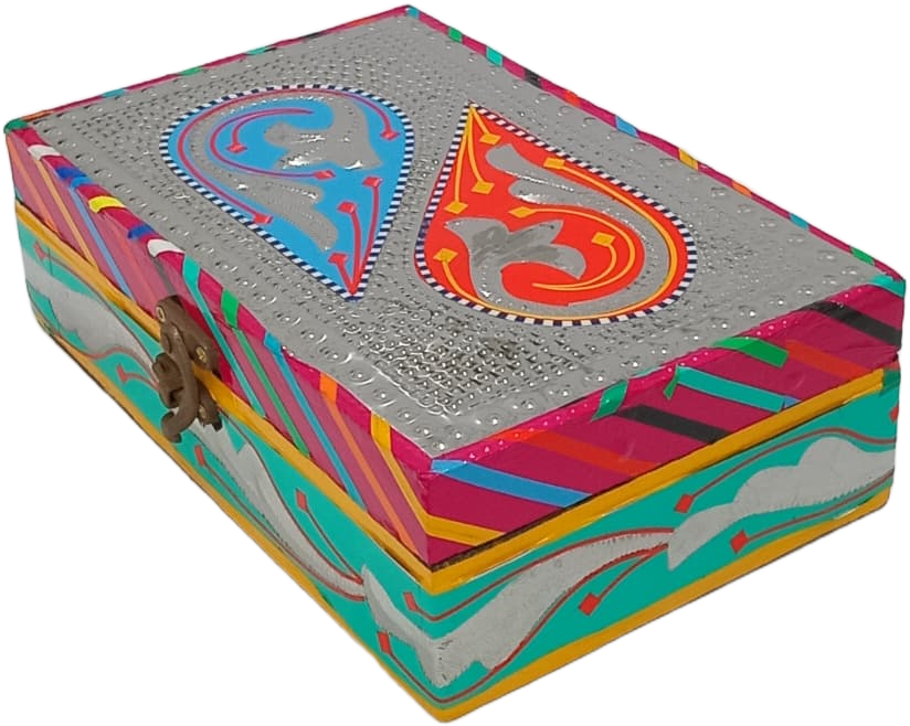 Chamakpatti Box: Real Truck Art Design for Storage and Decoration (W-20, H-12.5 cm) - Image 6