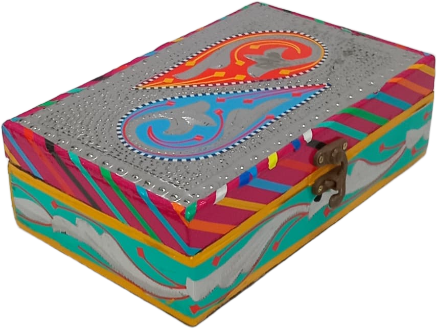 Chamakpatti Box: Real Truck Art Design for Storage and Decoration (W-20, H-12.5 cm) - Image 7