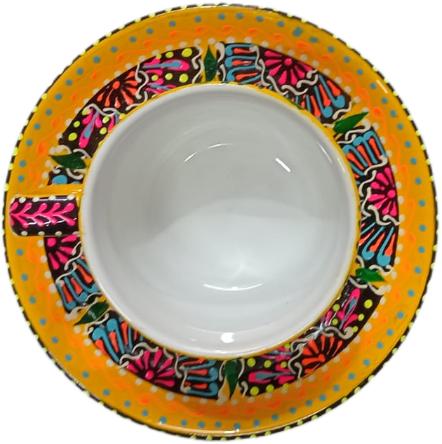 Hand-Painted Truck Art Tea Cup and Saucer Set - Image 5