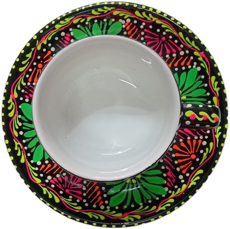 Hand-Painted Truck Art Tea Cup and Saucer Set - Image 8