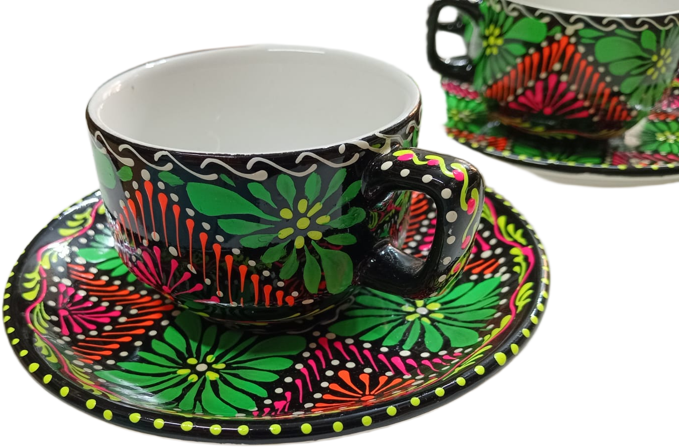 Hand-Painted Truck Art Tea Cup and Saucer Set - Image 10