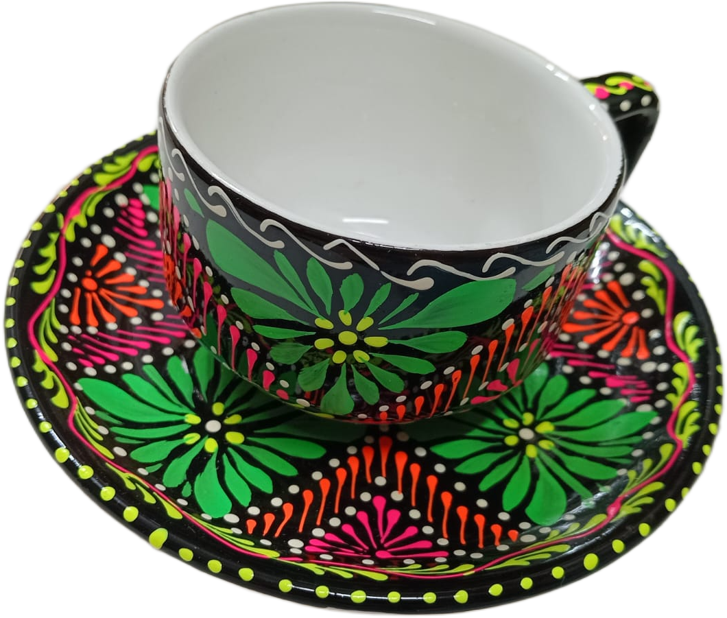 Hand-Painted Truck Art Tea Cup and Saucer Set - Image 11
