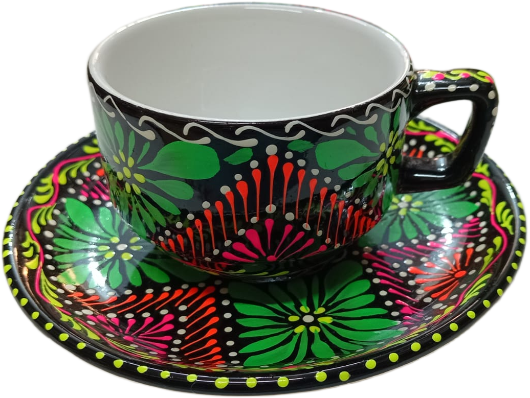 Hand-Painted Truck Art Tea Cup and Saucer Set - Image 12