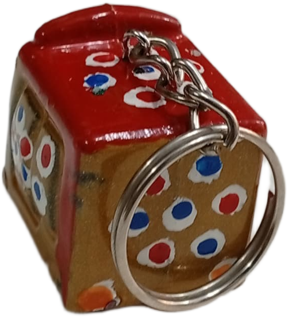 Handmade Mini Rickshaw Keychain – Traditional Pakistani Truck Art Style - Image 7