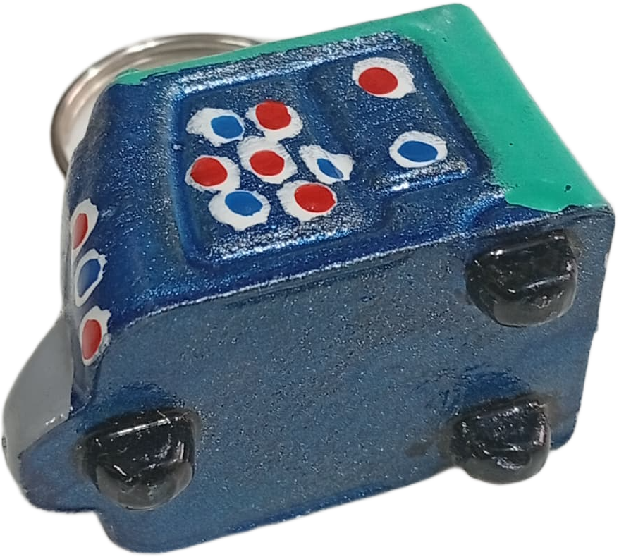 Handmade Mini Rickshaw Keychain – Traditional Pakistani Truck Art Style - Image 8