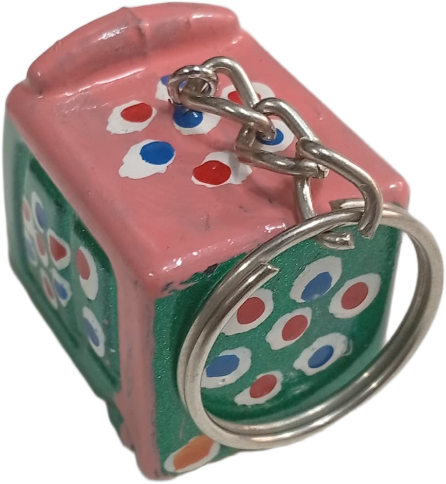 Handmade Mini Rickshaw Keychain – Traditional Pakistani Truck Art Style - Image 5