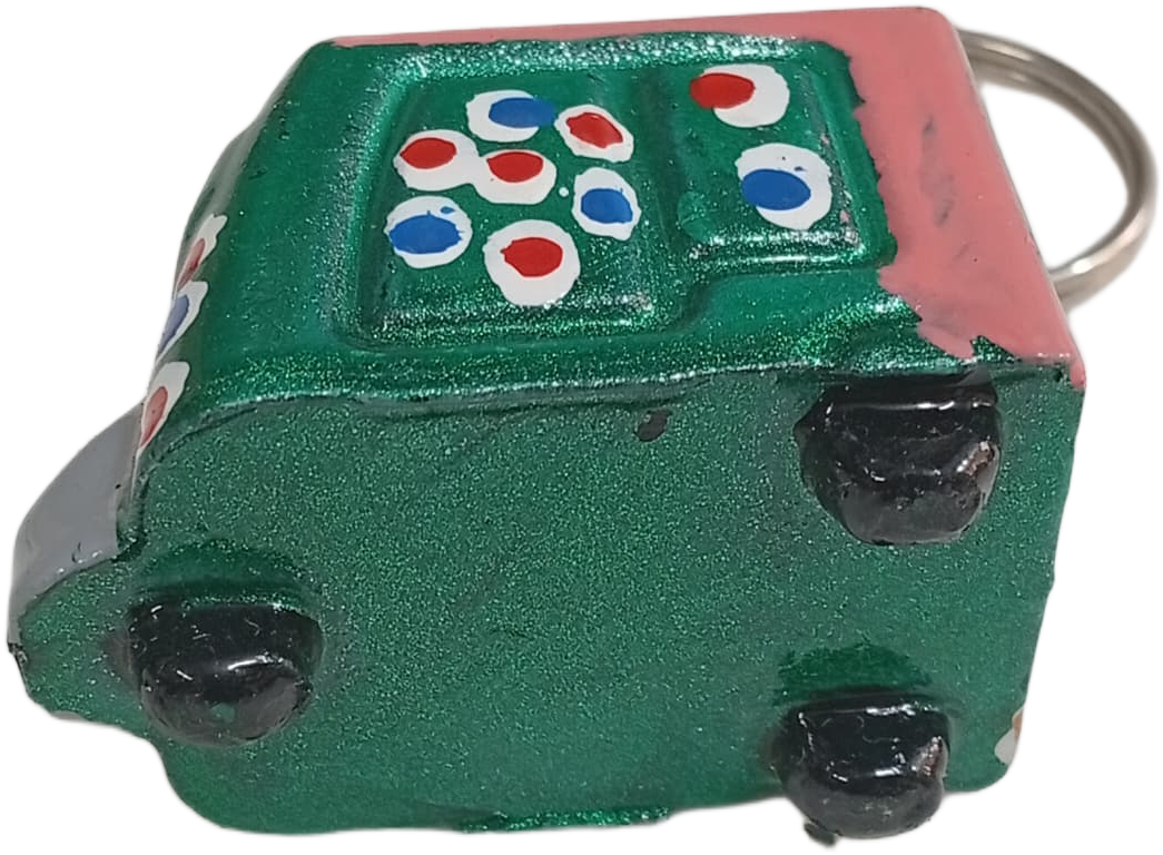Handmade Mini Rickshaw Keychain – Traditional Pakistani Truck Art Style - Image 7