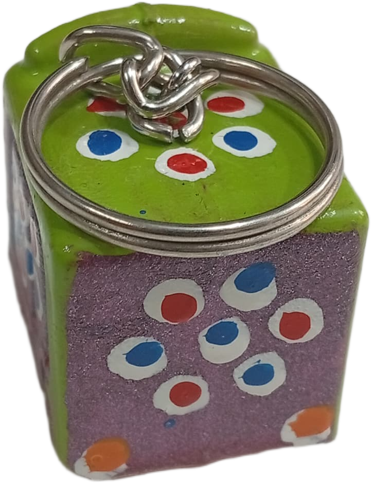 Handmade Mini Rickshaw Keychain – Traditional Pakistani Truck Art Style - Image 9