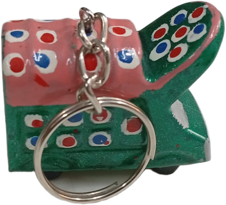Handmade Mini Truck Keychain – Traditional Pakistani Truck Art Style - Image 3