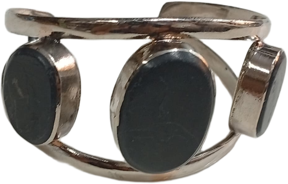 Elegant Afghani Stone Cuff Bracelet – Traditional Tribal Jewelry - Image 3