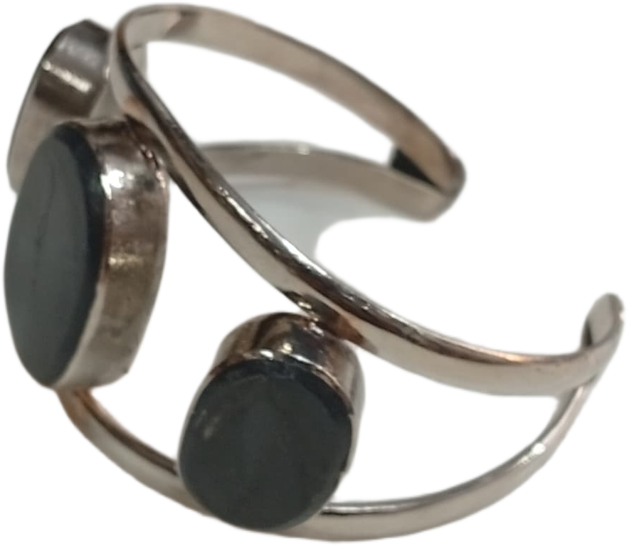 Elegant Afghani Stone Cuff Bracelet – Traditional Tribal Jewelry - Image 6