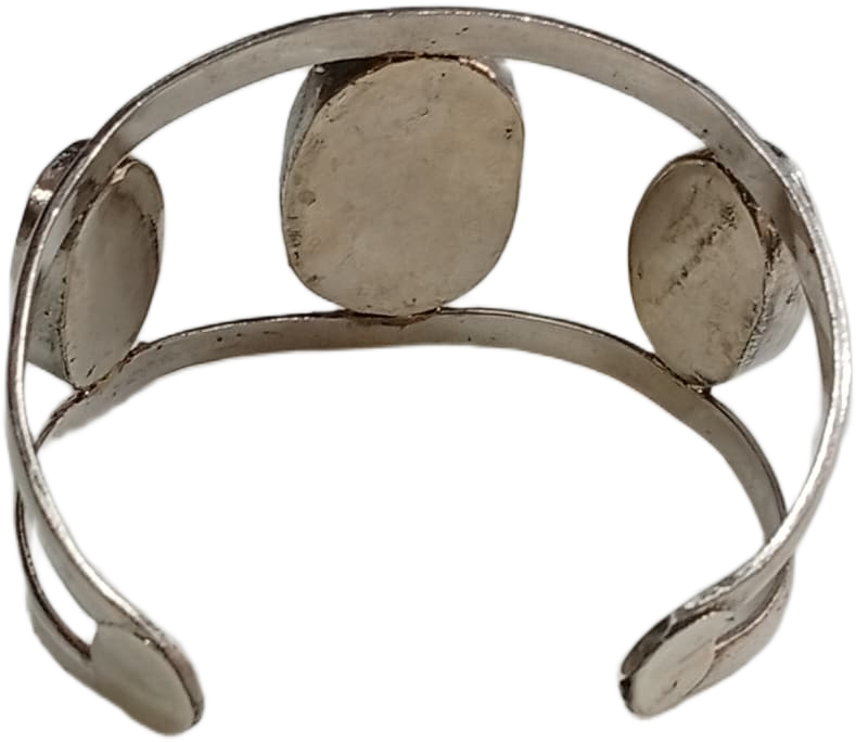 Elegant Afghani Stone Cuff Bracelet – Traditional Tribal Jewelry - Image 6