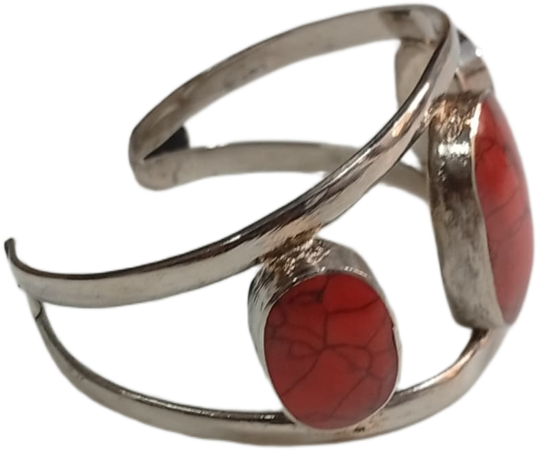 Elegant Afghani Stone Cuff Bracelet – Traditional Tribal Jewelry - Image 7