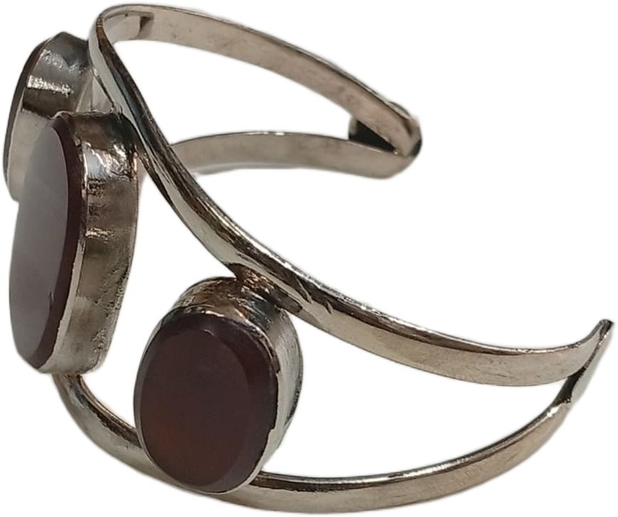 Elegant Afghani Stone Cuff Bracelet – Traditional Tribal Jewelry - Image 3