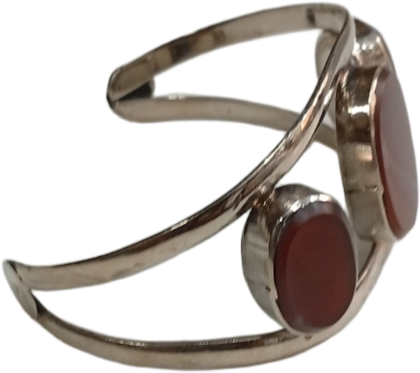 Elegant Afghani Stone Cuff Bracelet – Traditional Tribal Jewelry - Image 4