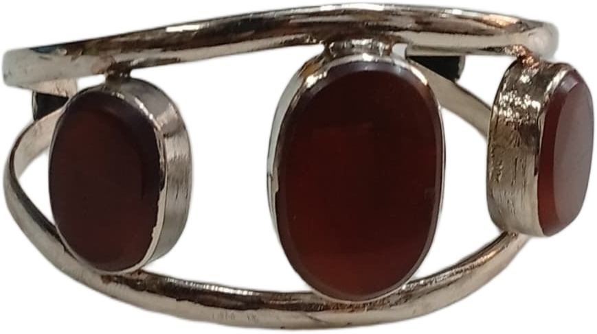 Elegant Afghani Stone Cuff Bracelet – Traditional Tribal Jewelry - Image 5