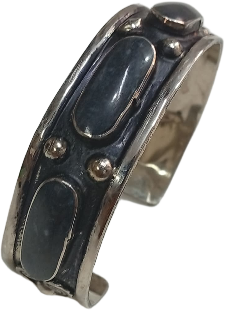 Elegant Afghani Stone Cuff Bracelet – Traditional Tribal Jewelry - Image 4