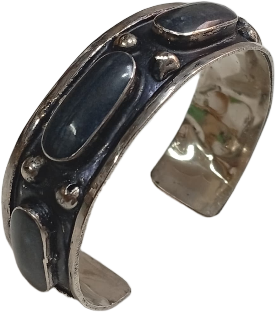 Elegant Afghani Stone Cuff Bracelet – Traditional Tribal Jewelry - Image 5