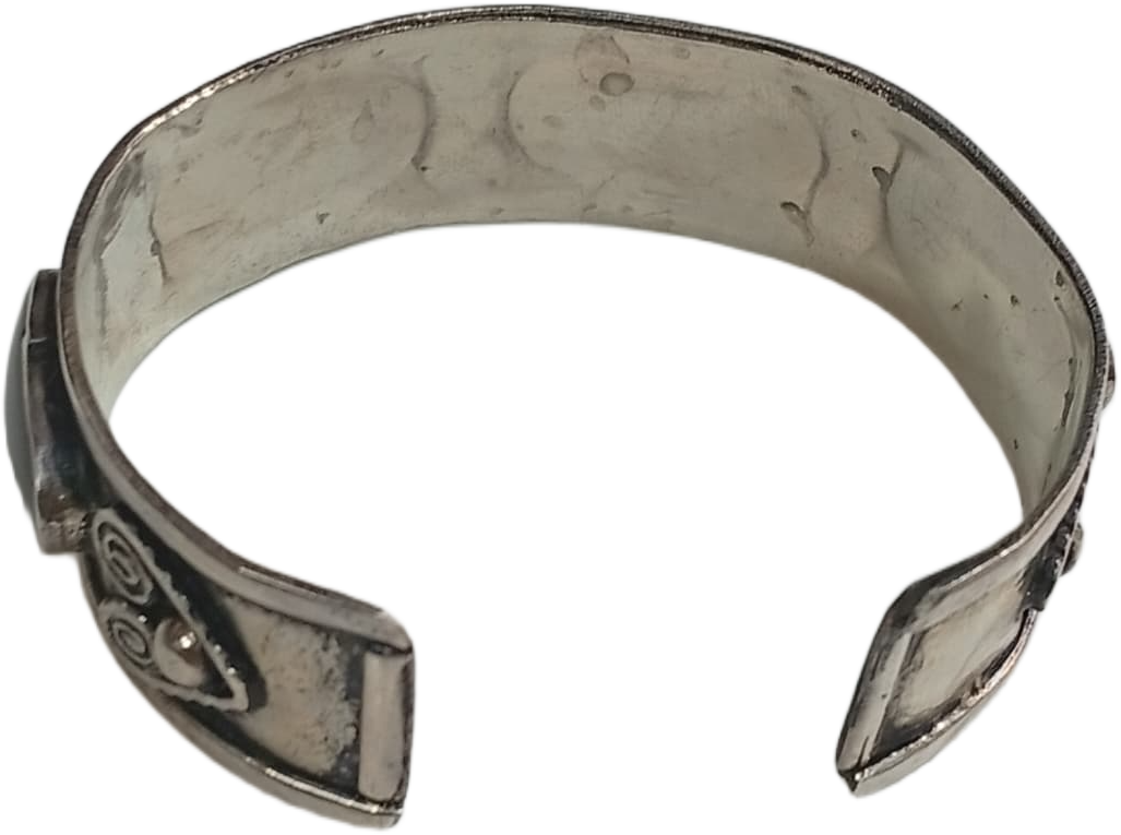 Elegant Afghani Stone Cuff Bracelet – Traditional Tribal Jewelry - Image 6