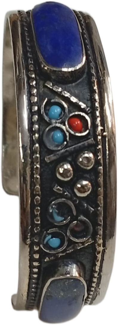 Elegant Afghani Stone Cuff Bracelet – Traditional Tribal Jewelry - Image 5