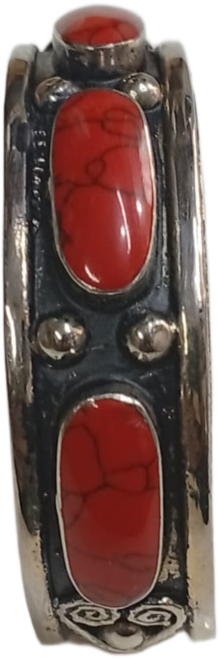 Elegant Afghani Stone Cuff Bracelet – Traditional Tribal Jewelry - Image 5