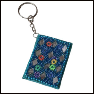 Handmade Decorative Book Key Chain – Traditional Art Design