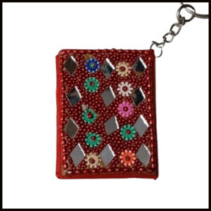 Handmade Decorative Book Key Chain – Traditional Art Design