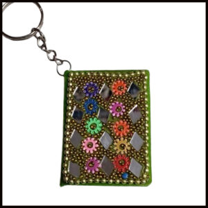 Handmade Decorative Book Key Chain – Traditional Art Design
