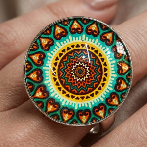 Elegant Mandala Ring – Bohemian Ethnic Statement Jewelry
