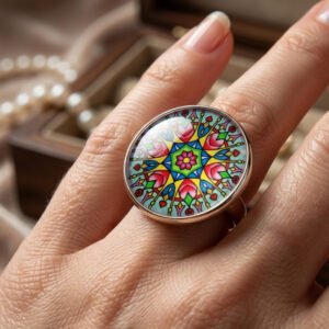 Elegant Mandala Ring – Bohemian Ethnic Statement Jewelry