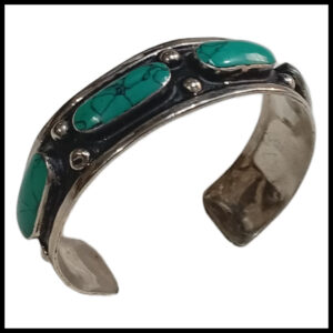 Elegant Afghani Stone Cuff Bracelet – Traditional Tribal Jewelry