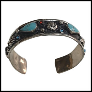 Elegant Afghani Stone Cuff Bracelet – Traditional Tribal Jewelry